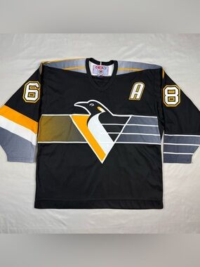 Vtg CCM Pittsburgh Penguins Jaromir Jagr Mens NHL Hockey Jersey XL 90s Sewn
